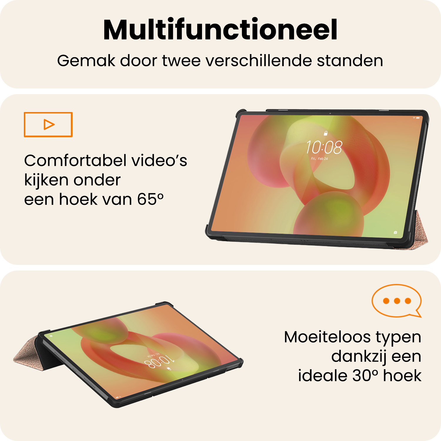 Nomfy Nomfy Lenovo Idea Tab Pro Hoesje - Rose Goud