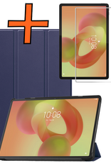 Nomfy Nomfy Lenovo Idea Tab Pro Hoesje Met Screenprotector - Donkerblauw