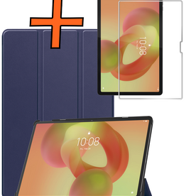 Nomfy Nomfy Lenovo Idea Tab Pro Hoesje Met Screenprotector - Donkerblauw