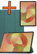 Nomfy Nomfy Lenovo Idea Tab Pro Hoesje Met Screenprotector - Donkergroen