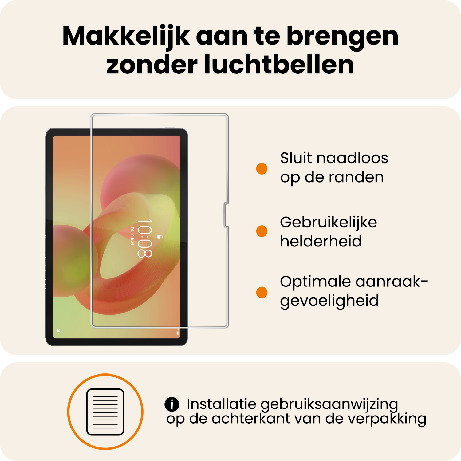 Nomfy Nomfy Lenovo Idea Tab Pro Hoesje Met Screenprotector - Grijs