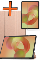 Nomfy Nomfy Lenovo Idea Tab Pro Hoesje Met Screenprotector - Rose Goud
