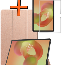Nomfy Nomfy Lenovo Idea Tab Pro Hoesje Met Screenprotector - Rose Goud