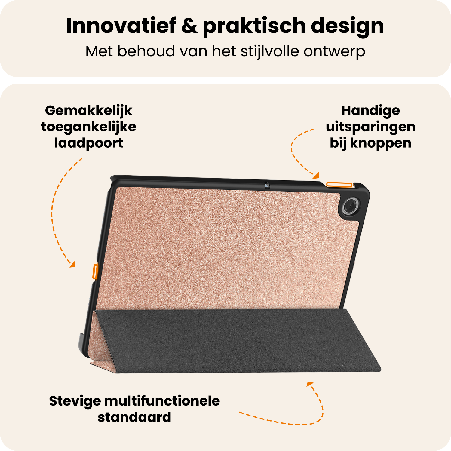 Nomfy Nomfy Lenovo Tab 10.1 inch Hoesje - Rose Goud