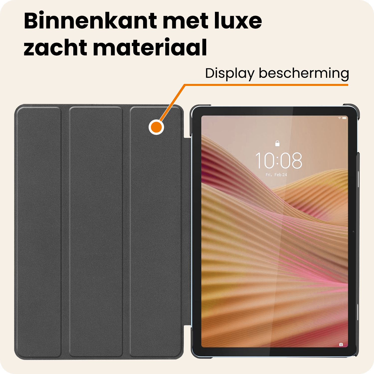 Nomfy Nomfy Lenovo Tab 10.1 inch Hoesje - Rose Goud