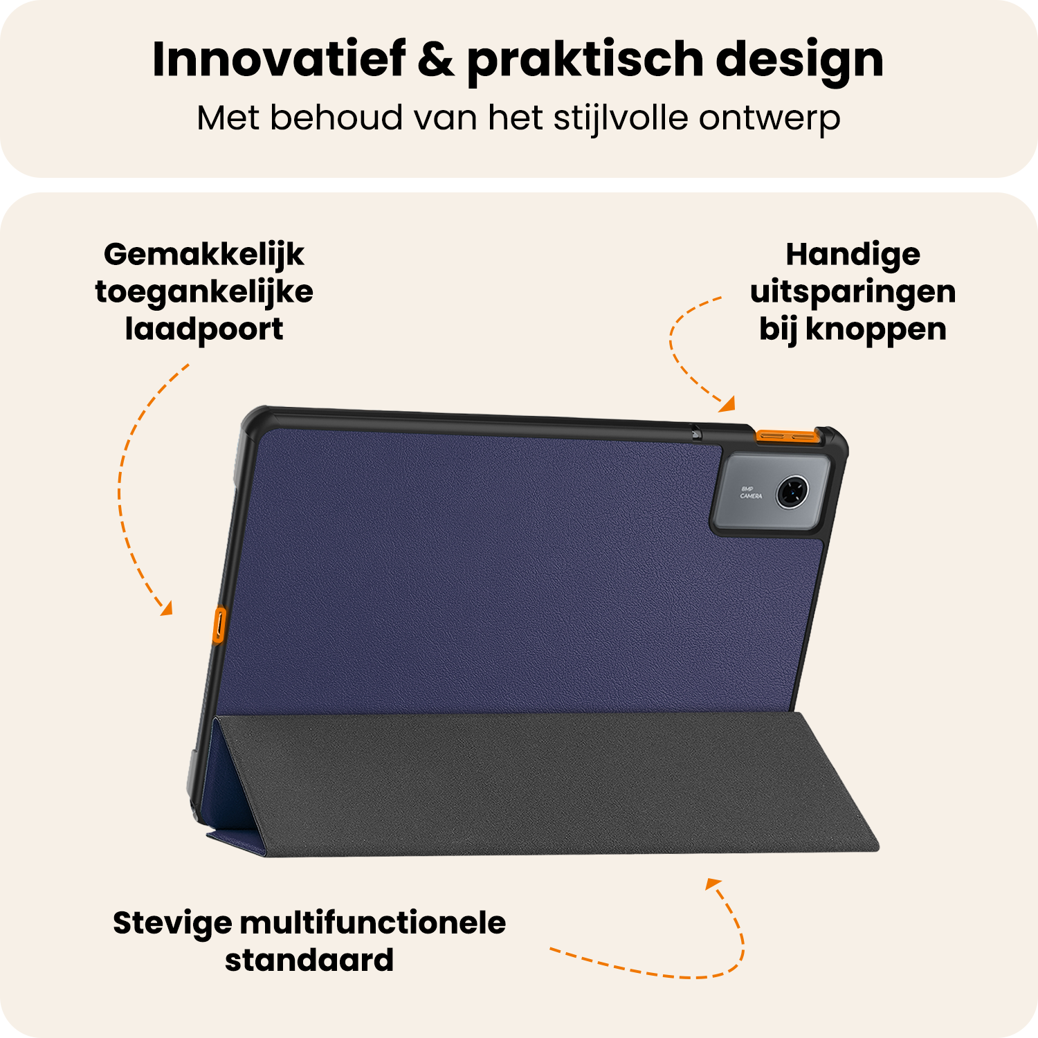Nomfy Nomfy Lenovo Idea Tab Hoesje - Donkerblauw