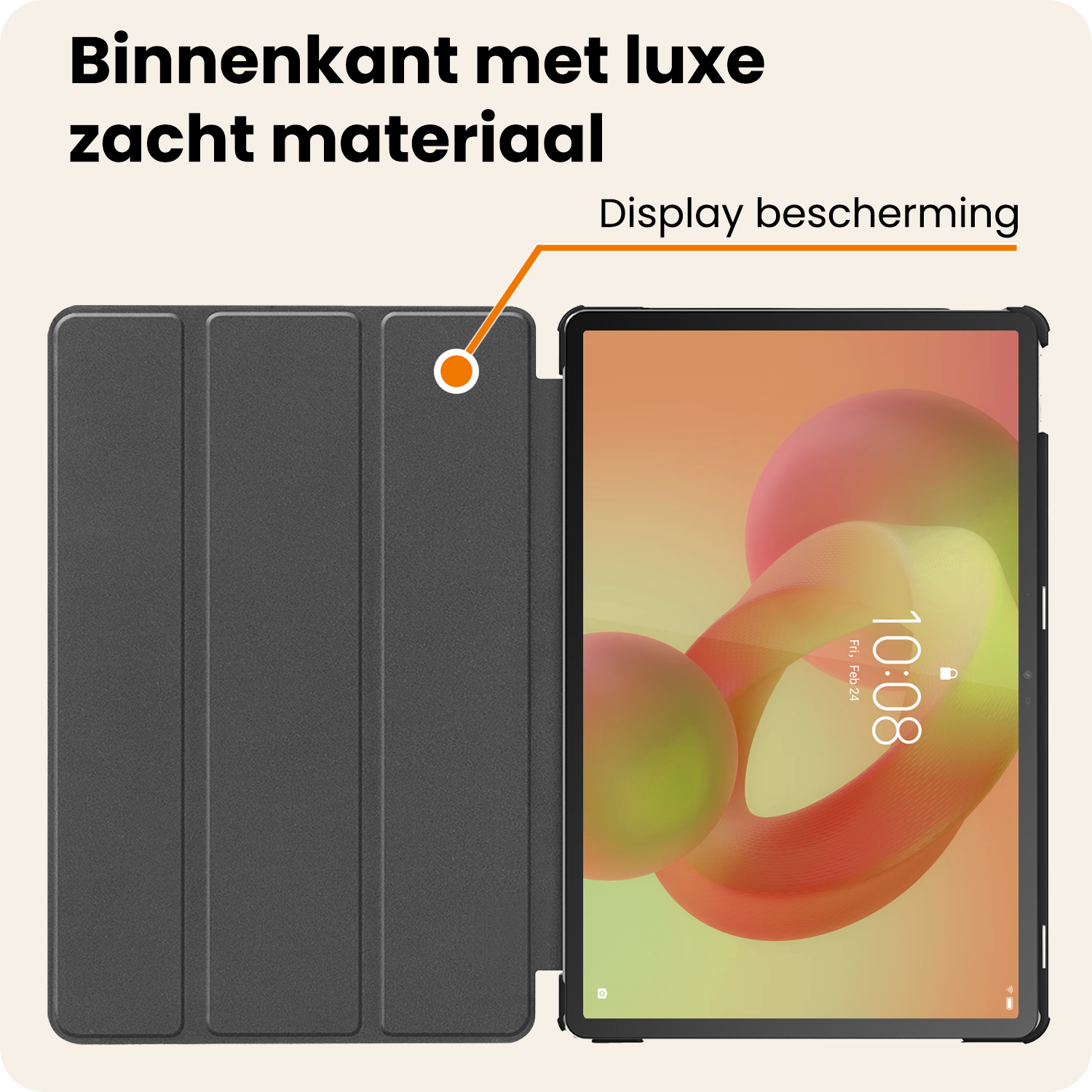 Nomfy Nomfy Lenovo Idea Tab Hoesje - Grijs