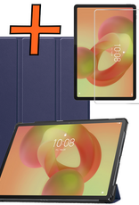 Nomfy Nomfy Lenovo Idea Tab Hoesje Met Screenprotector - Donkerblauw