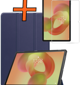 Nomfy Nomfy Lenovo Idea Tab Hoesje Met Screenprotector - Donkerblauw