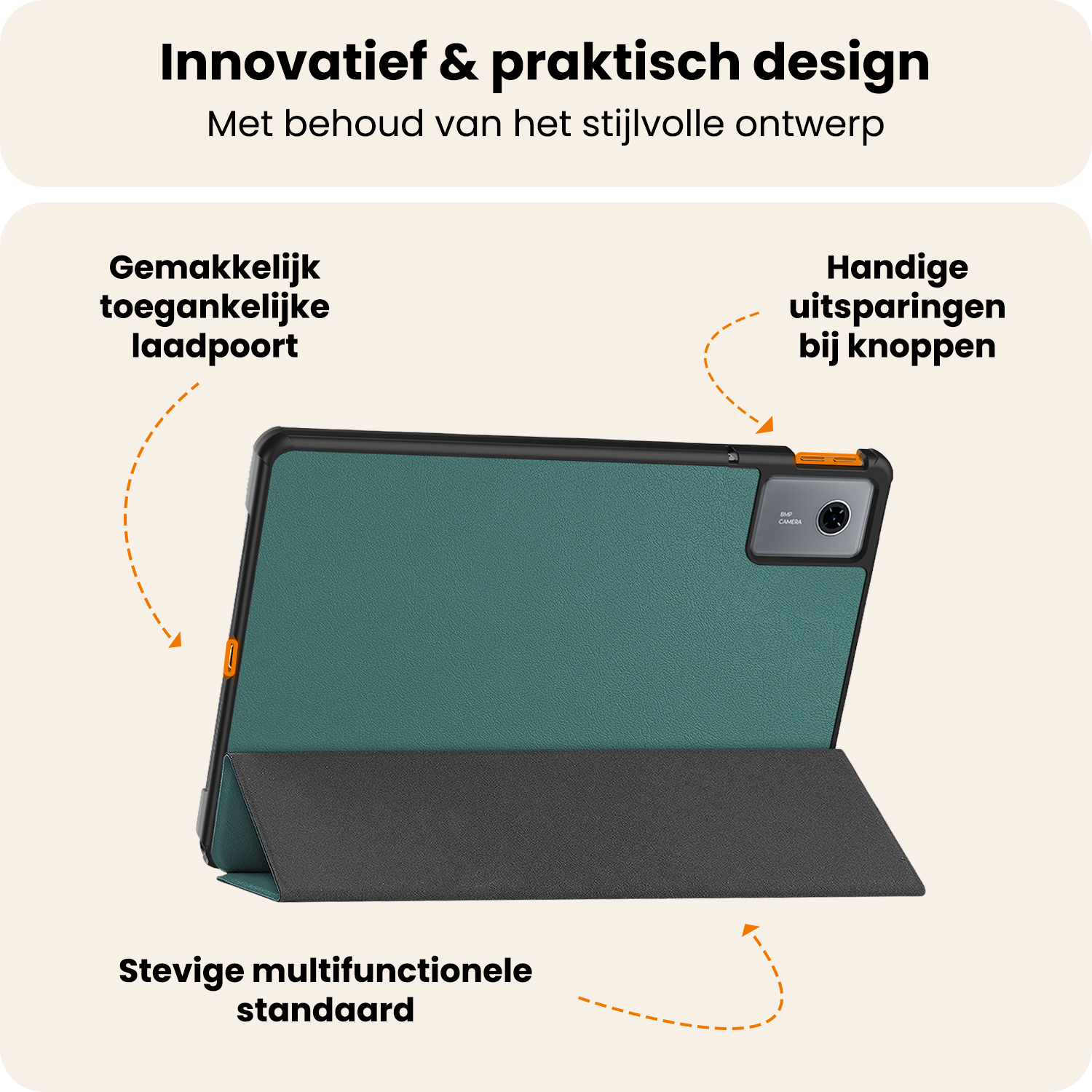 Nomfy Nomfy Lenovo Idea Tab Hoesje Met Screenprotector - Donkergroen