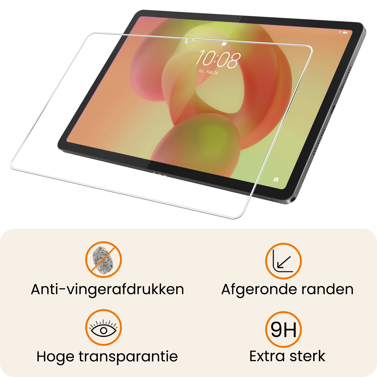 Nomfy Nomfy Lenovo Idea Tab Hoesje Met Screenprotector - Grijs