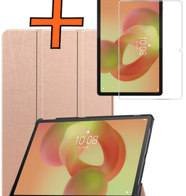 Nomfy Nomfy Lenovo Idea Tab Hoesje Met Screenprotector - Rose Goud