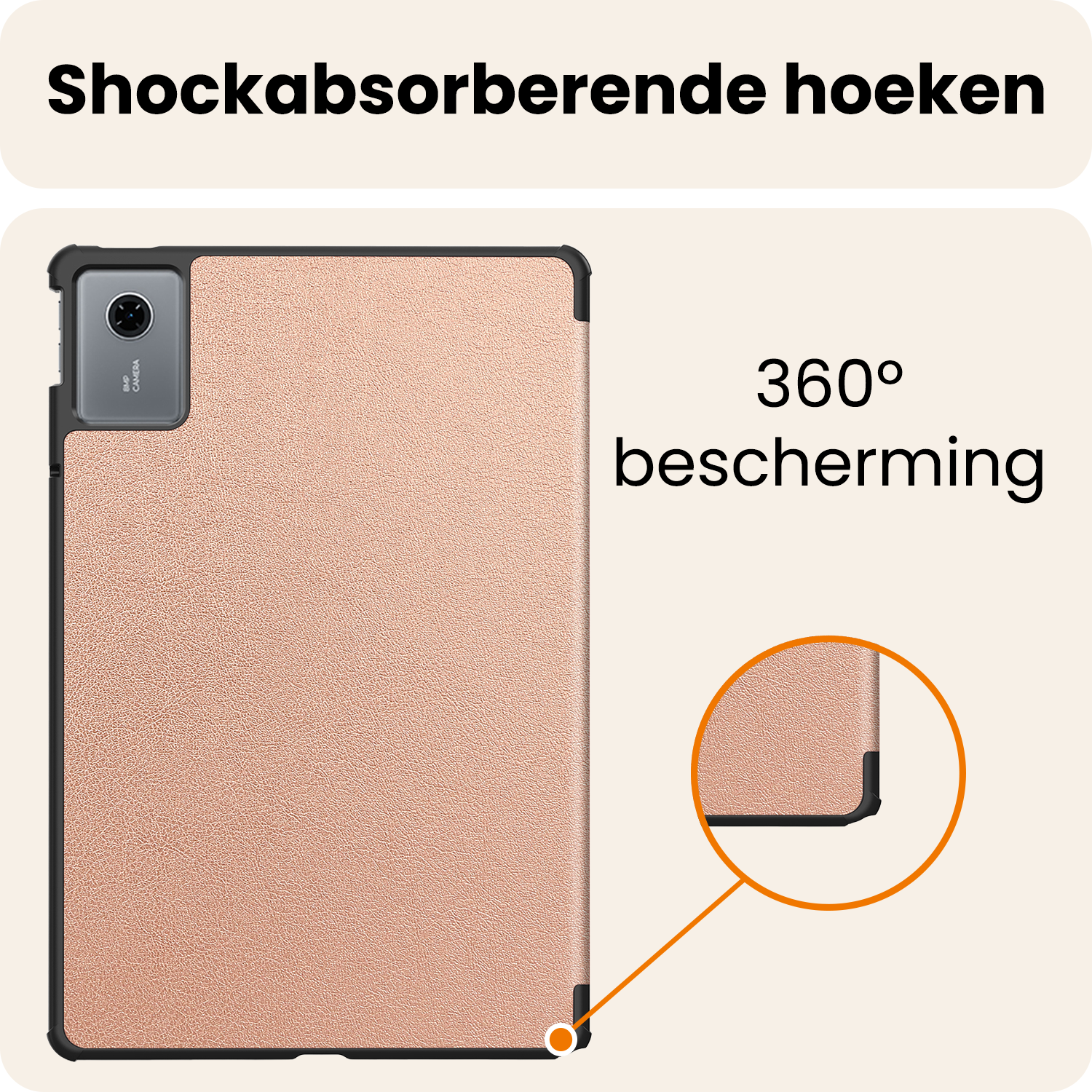 Nomfy Nomfy Lenovo Idea Tab Hoesje Met Screenprotector - Rose Goud