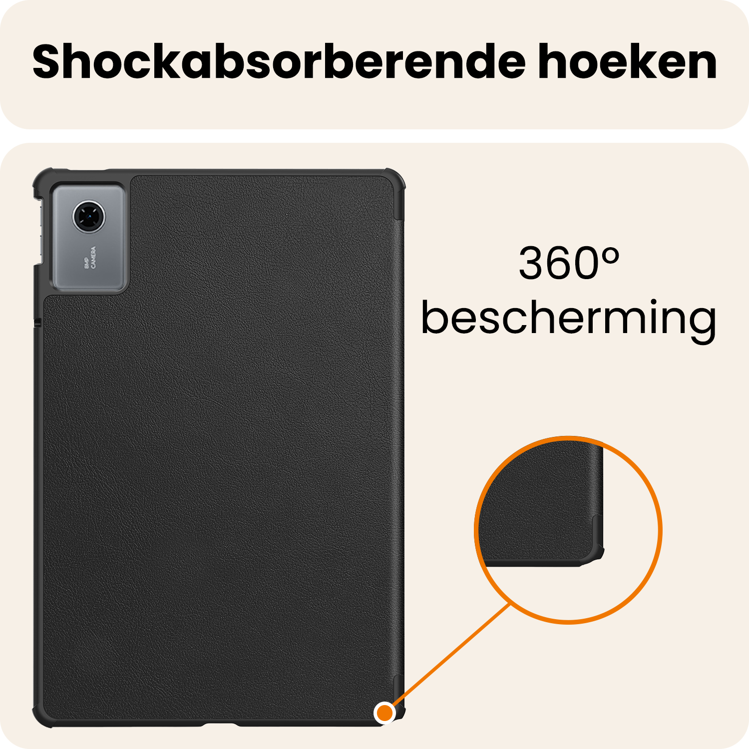 Nomfy Nomfy Lenovo Idea Tab Hoesje Met Screenprotector - Zwart