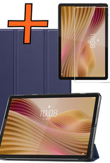 Nomfy Nomfy Lenovo Tab 10.1 inch Hoesje Met Screenprotector - Donkerblauw