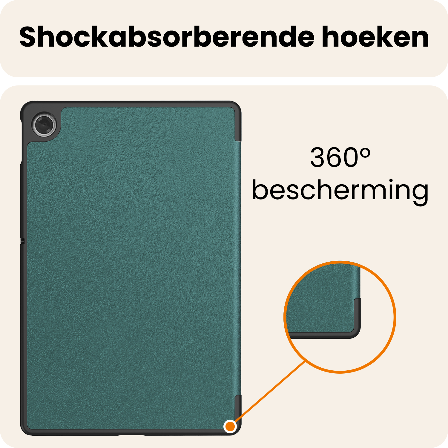 Nomfy Nomfy Lenovo Tab 10.1 inch Hoesje Met Screenprotector - Donkergroen