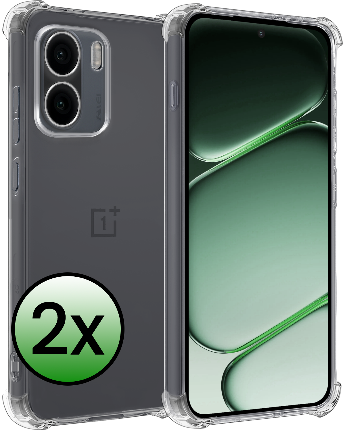 BASEY. BASEY. OnePlus 15R Hoesje Shockproof - Transparant - 2 PACK