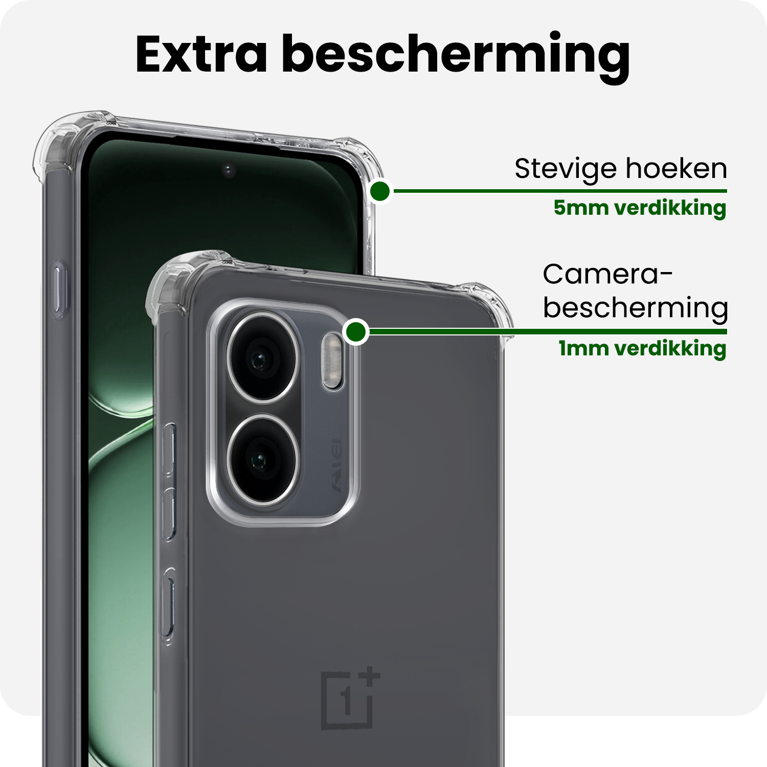 BASEY. BASEY. OnePlus 15R Hoesje Shockproof - Transparant
