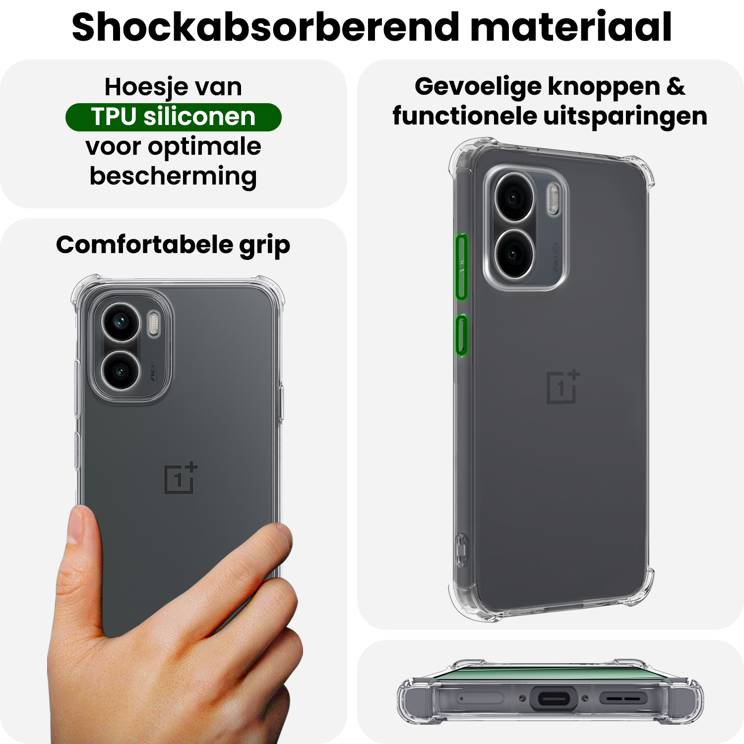 BASEY. BASEY. OnePlus 15R Hoesje Shockproof - Transparant