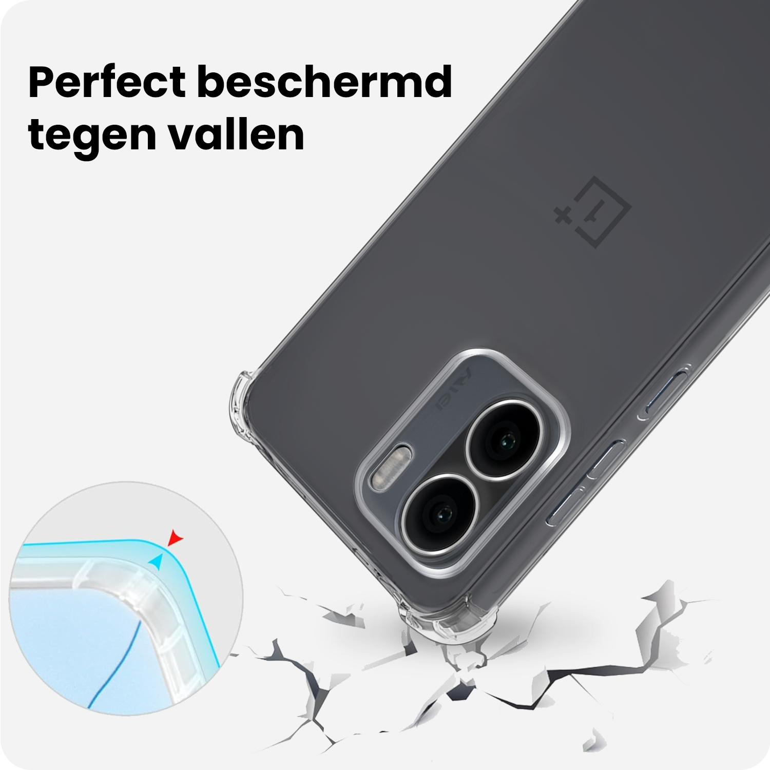BASEY. BASEY. OnePlus 15R Hoesje Shockproof - Transparant