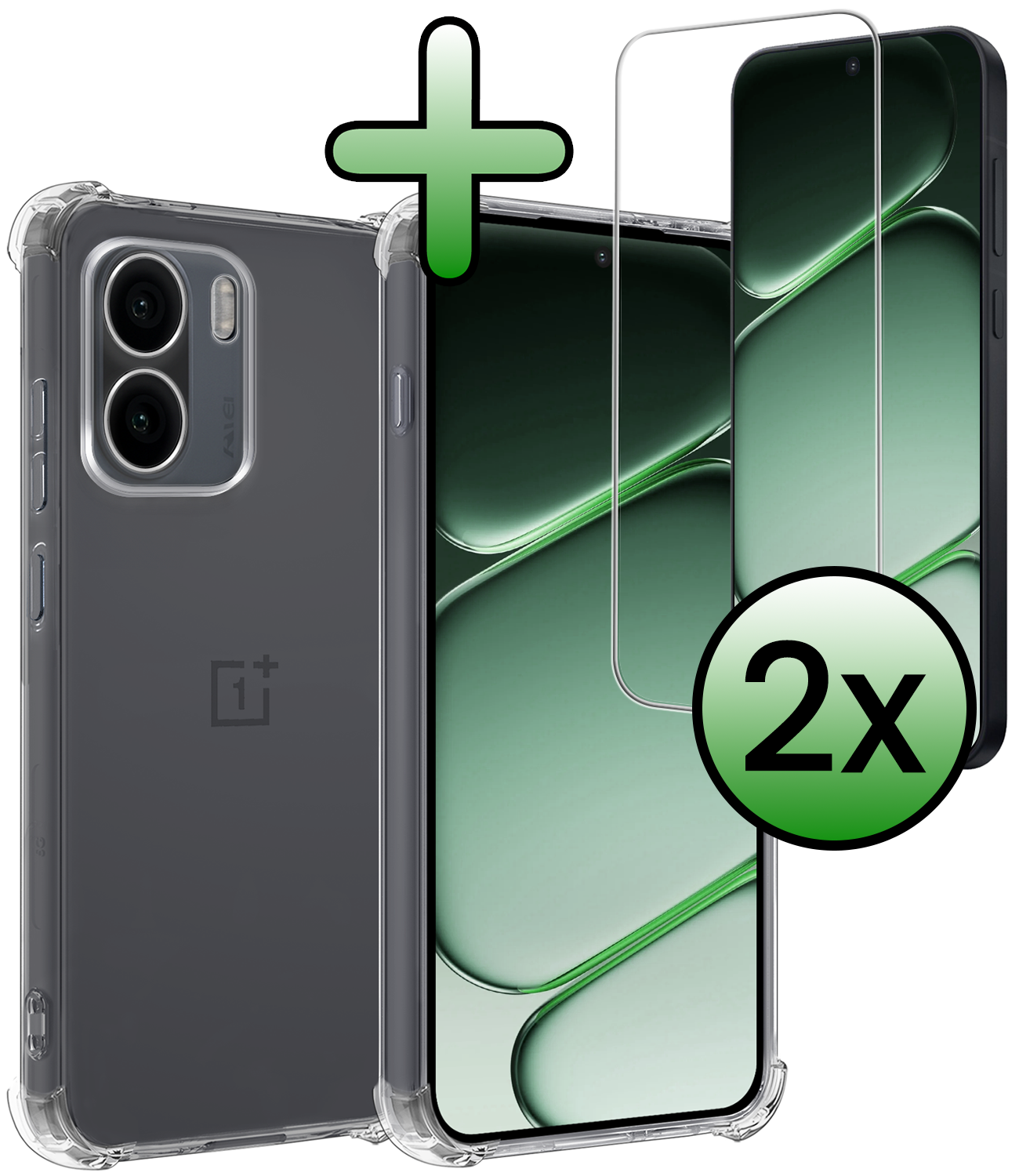 BASEY. BASEY. OnePlus 15R Hoesje Shockproof Met 2x Screenprotector