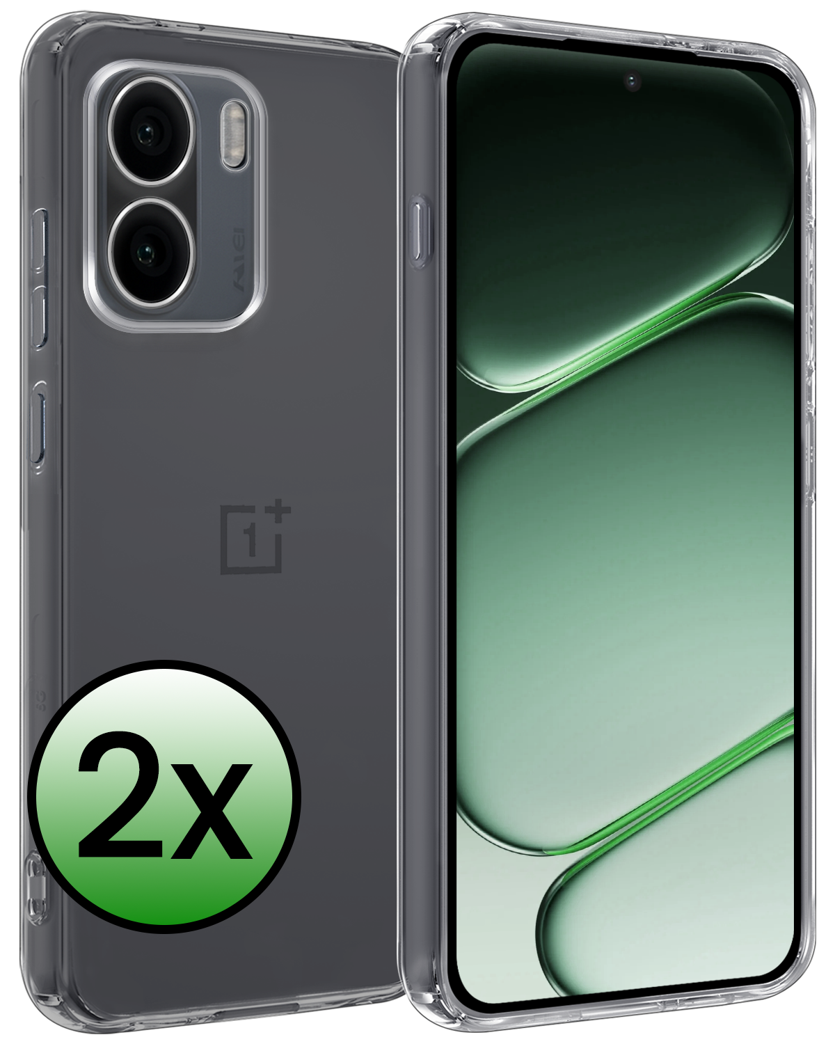 BASEY. BASEY. OnePlus 15R Hoesje Siliconen - Transparant - 2 PACK