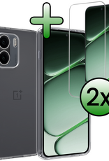 BASEY. BASEY. OnePlus 15R Hoesje Siliconen Met 2x Screenprotector - Transparant
