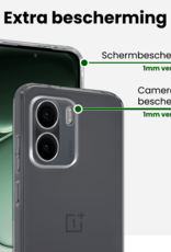BASEY. BASEY. OnePlus 15R Hoesje Siliconen Met 2x Screenprotector - Transparant