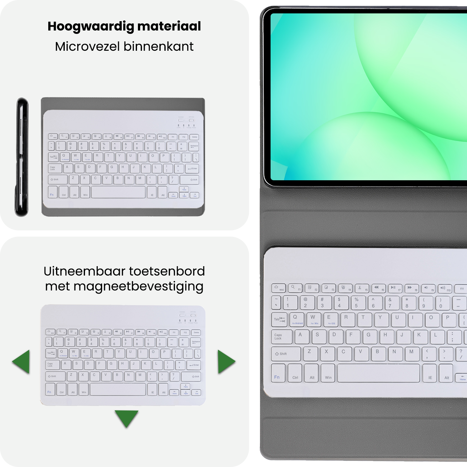 BASEY. BASEY. Samsung Galaxy Tab A11 Plus Toetsenbordhoes - Goud