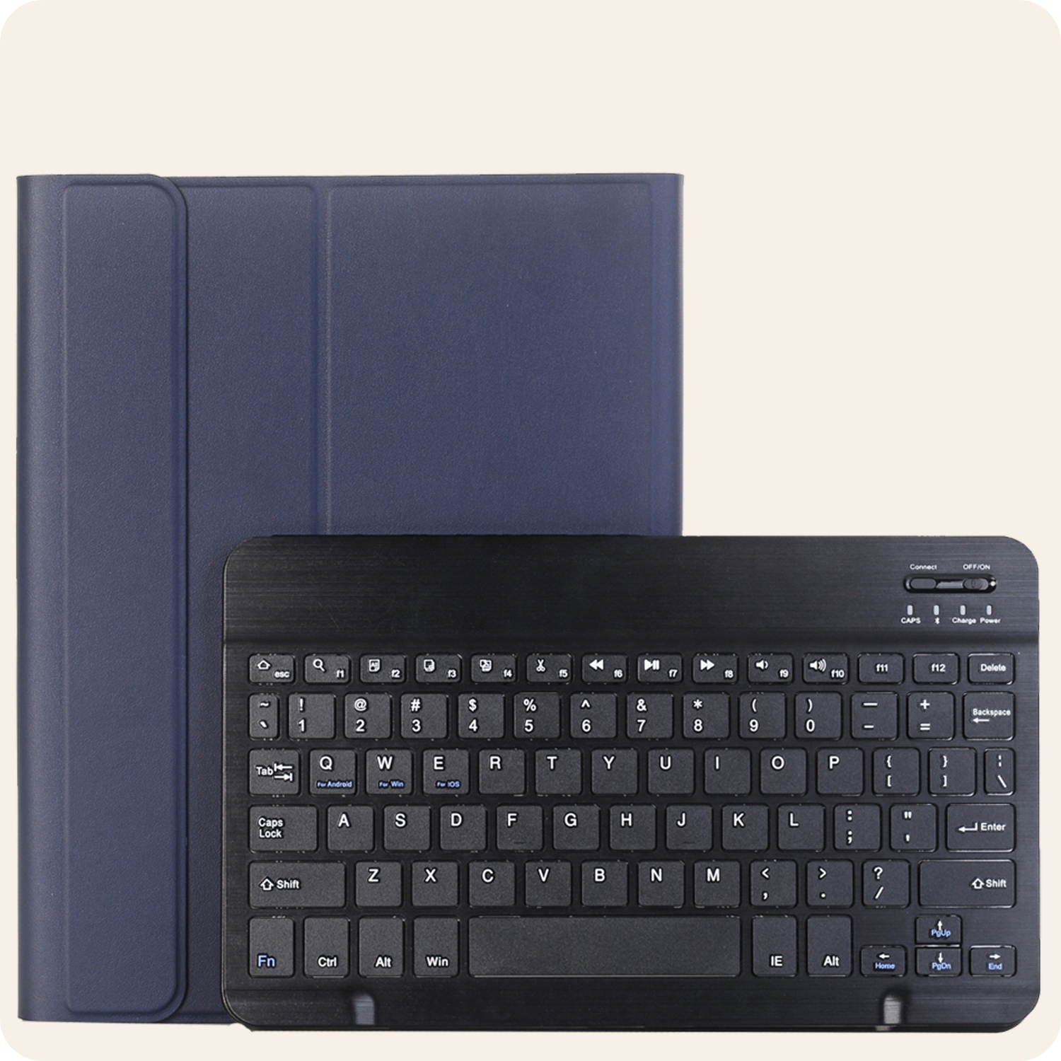 Nomfy Nomfy Samsung Galaxy Tab A11 Plus Toetsenbordhoes - Donkerblauw