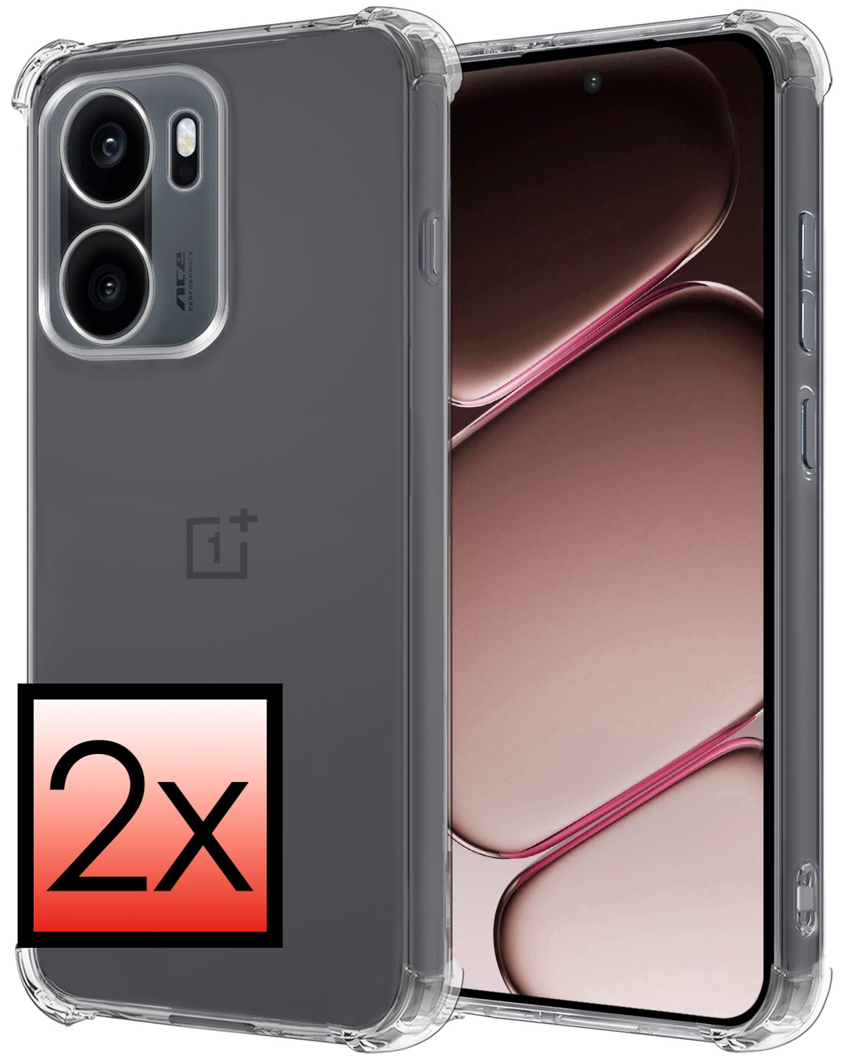 NoXx NoXx OnePlus 15R Hoesje Shockproof - Transparant - 2 PACK