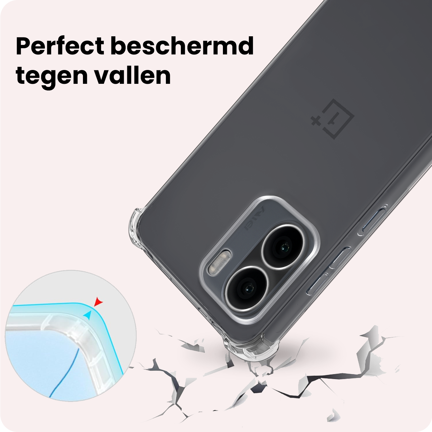 NoXx NoXx OnePlus 15R Hoesje Shockproof - Transparant - 2 PACK