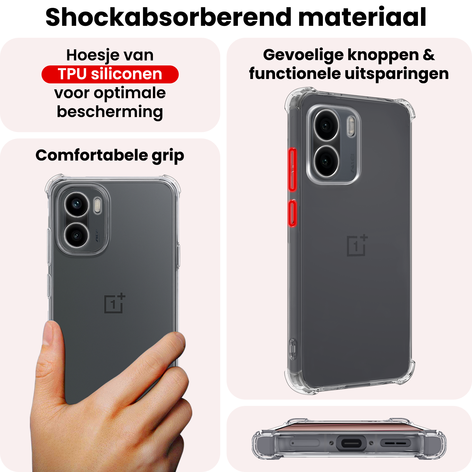 NoXx NoXx OnePlus 15R Hoesje Shockproof Met Screenprotector