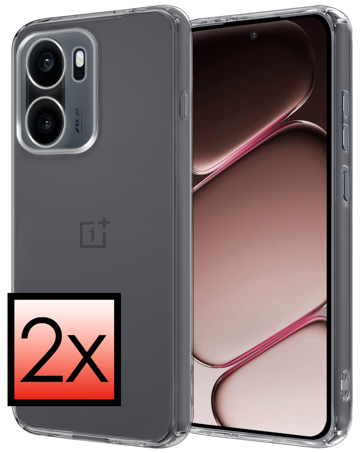 NoXx NoXx OnePlus 15R Hoesje Siliconen - Transparant - 2 PACK