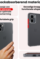 NoXx NoXx OnePlus 15R Hoesje Siliconen Met 2x Screenprotector - Transparant