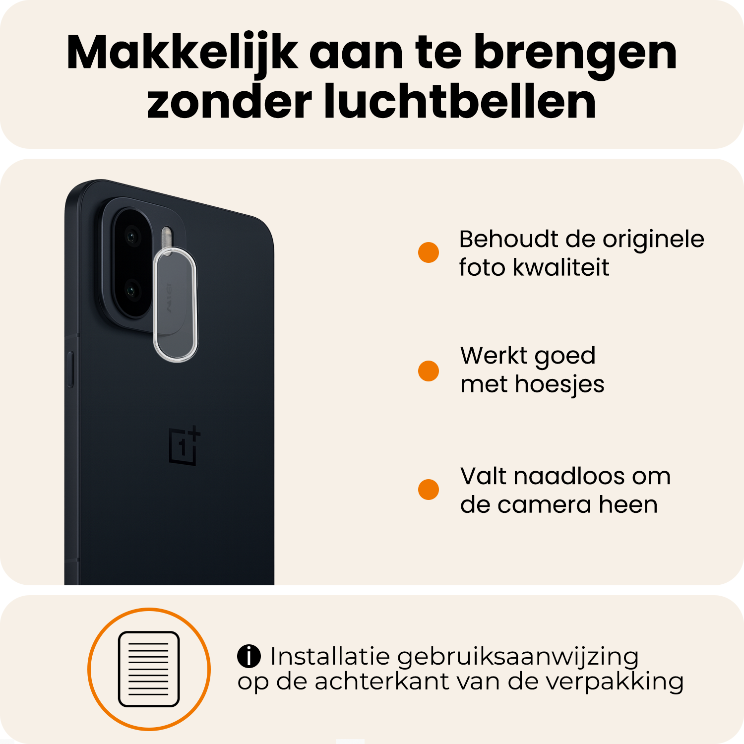 Nomfy Nomfy OnePlus 15R Camera Screenprotector