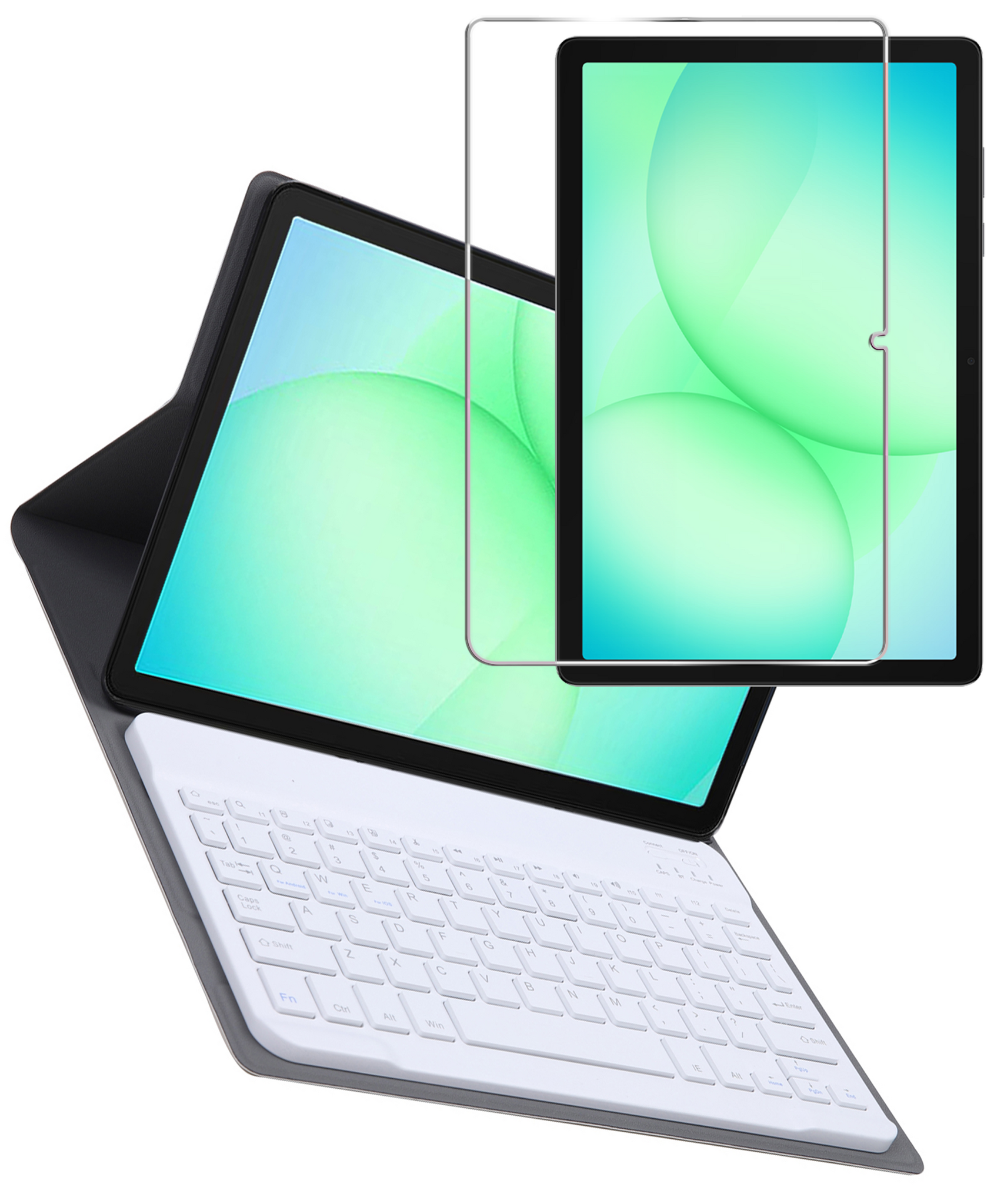 BASEY. BASEY. Samsung Galaxy Tab A11 Plus Toetsenbordhoes Met Screenprotector - Goud