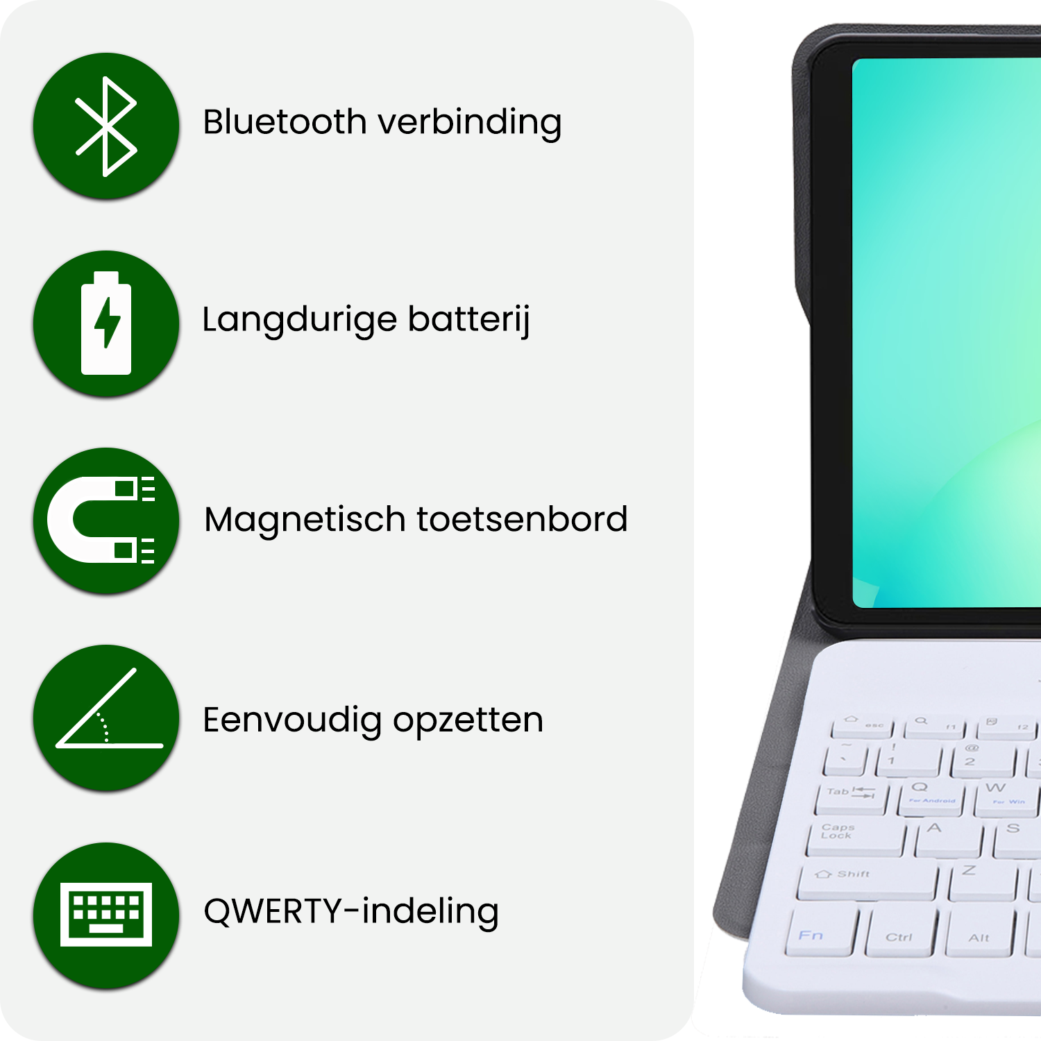 BASEY. BASEY. Samsung Galaxy Tab A11 Plus Toetsenbordhoes Met Screenprotector - Goud