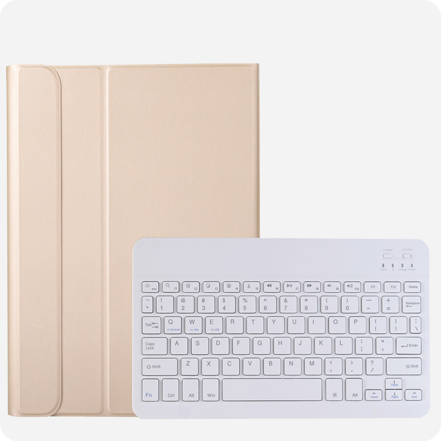 BASEY. BASEY. Samsung Galaxy Tab A11 Plus Toetsenbordhoes Met Screenprotector - Goud