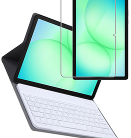 BASEY. BASEY. Samsung Galaxy Tab A11 Plus Toetsenbordhoes Met Screenprotector - Rosé Goud