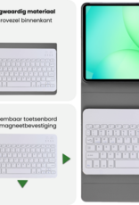 BASEY. BASEY. Samsung Galaxy Tab A11 Plus Toetsenbordhoes Met Screenprotector - Rosé Goud