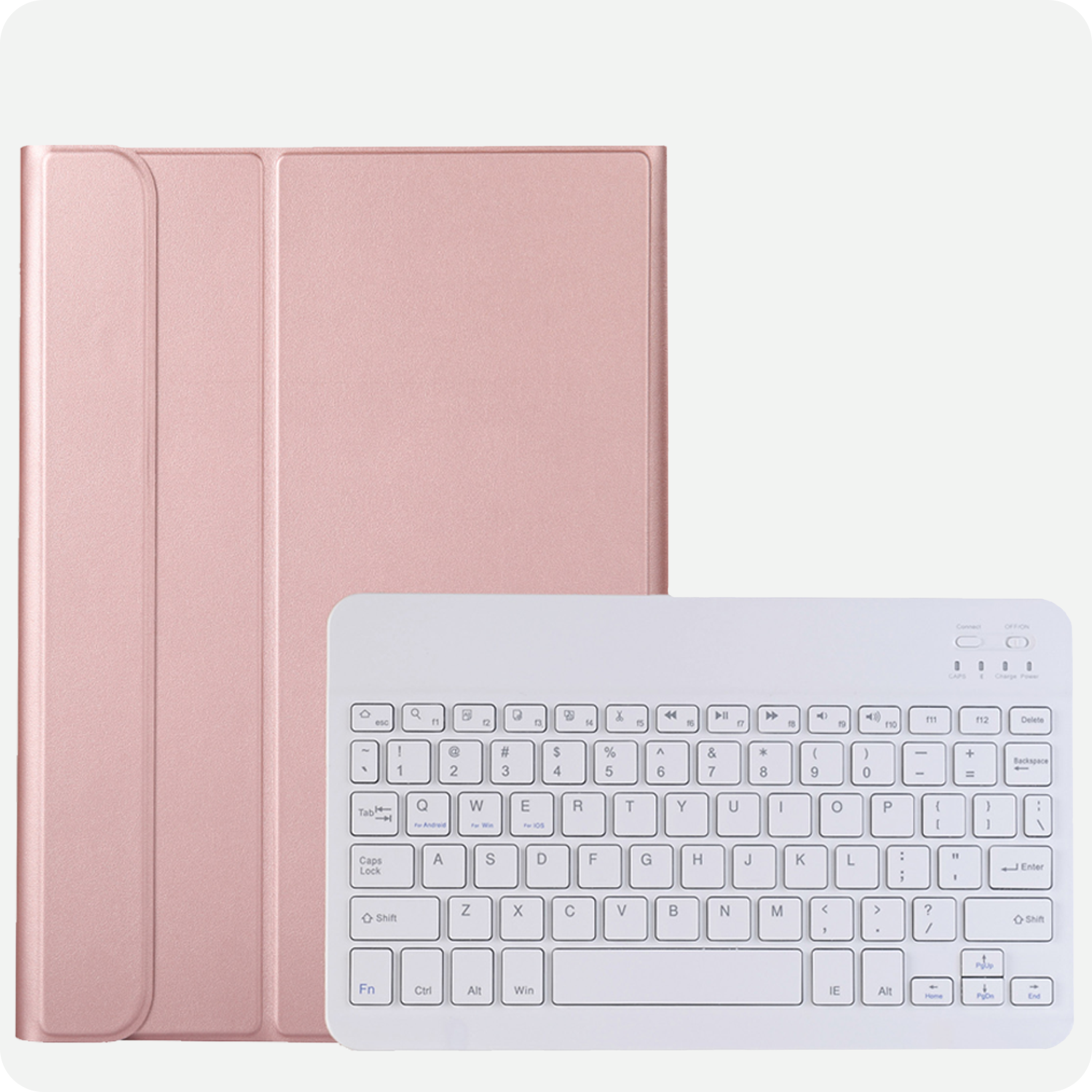 BASEY. BASEY. Samsung Galaxy Tab A11 Plus Toetsenbordhoes Met Screenprotector - Rosé Goud