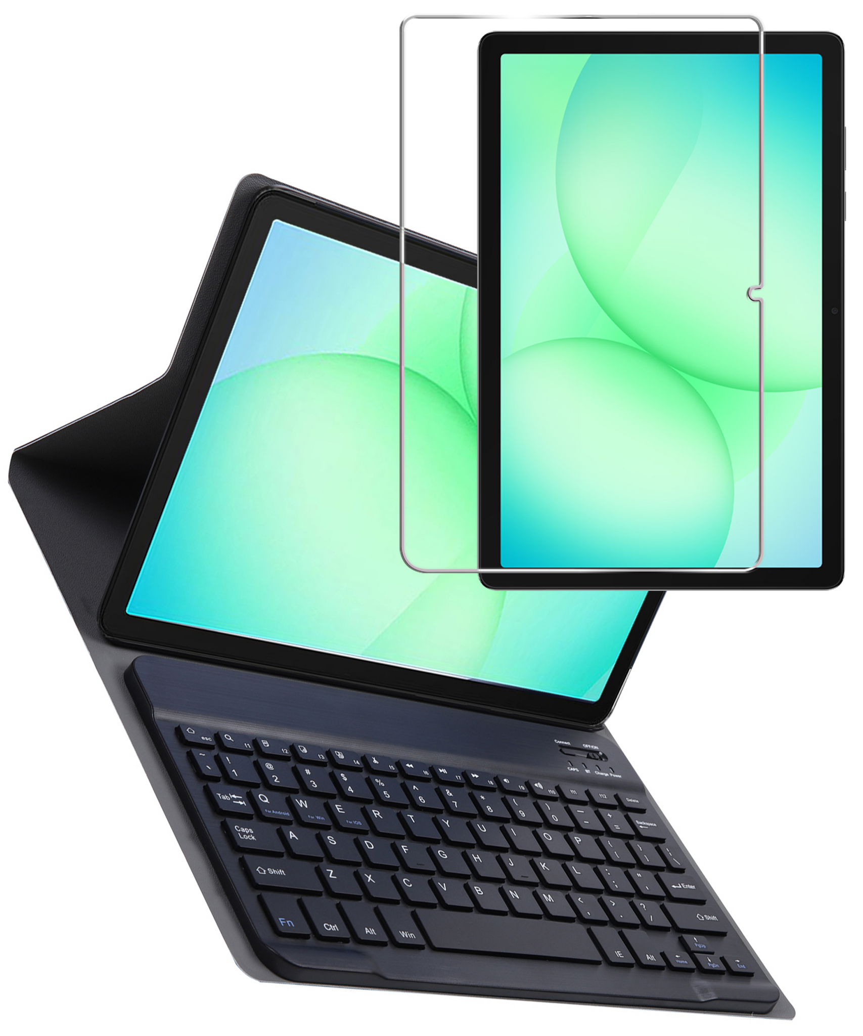 BASEY. BASEY. Samsung Galaxy Tab A11 Plus Toetsenbordhoes Met Screenprotector - Zwart