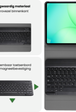 BASEY. BASEY. Samsung Galaxy Tab A11 Plus Toetsenbordhoes Met Screenprotector - Zwart