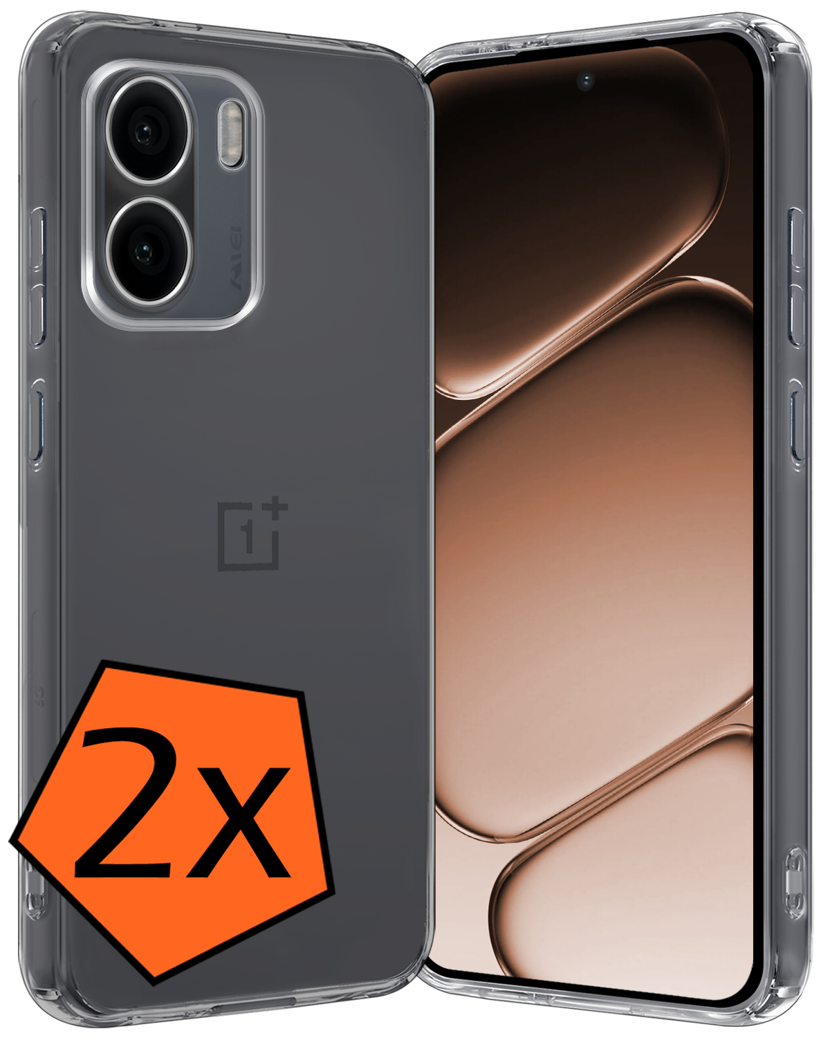 Nomfy Nomfy OnePlus 15R Hoesje Siliconen - Transparant - 2 PACK