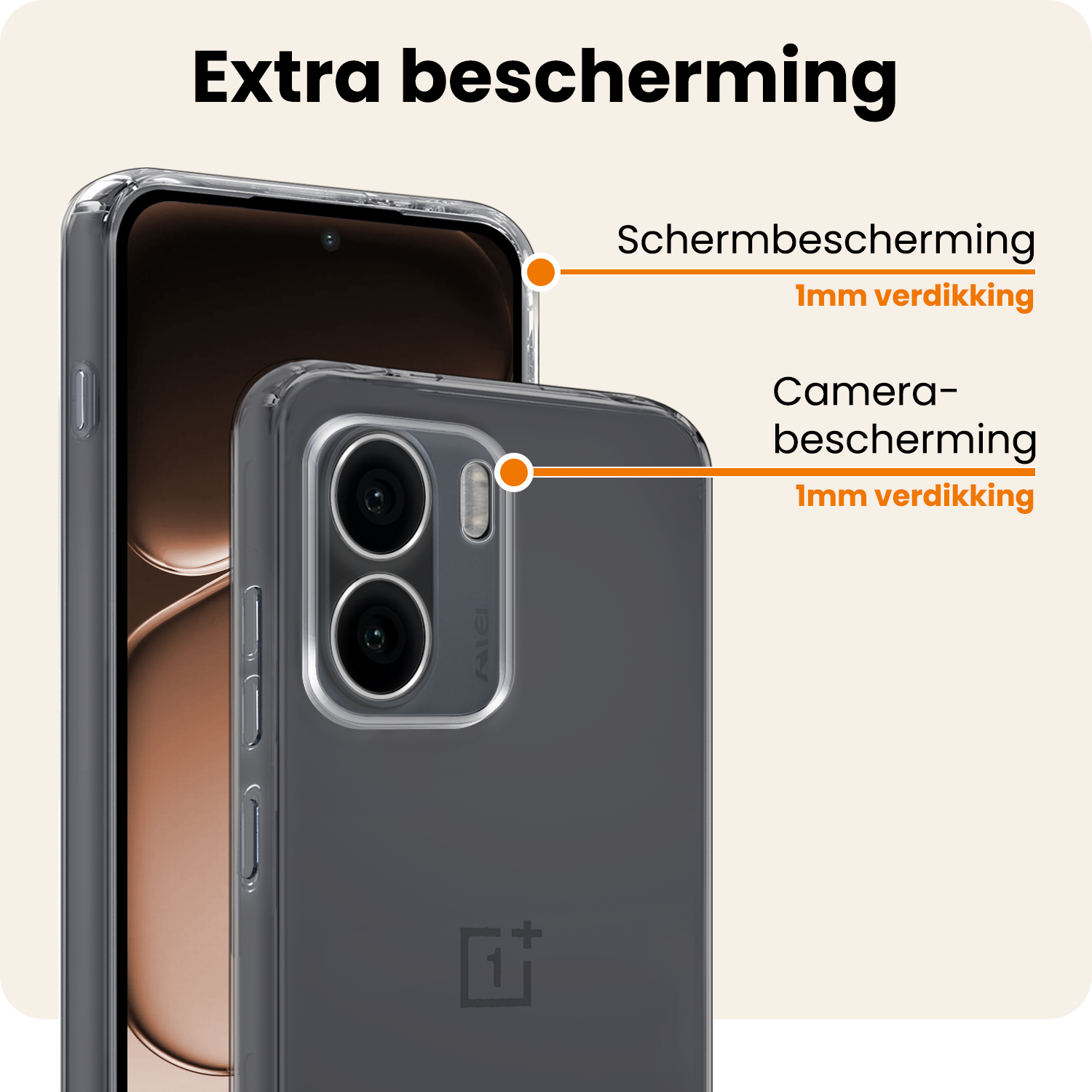 Nomfy Nomfy OnePlus 15R Hoesje Siliconen - Transparant - 2 PACK