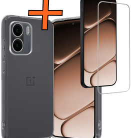 Nomfy Nomfy OnePlus 15R Hoesje Siliconen Met Screenprotector - Transparant
