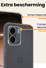 Nomfy Nomfy OnePlus 15R Hoesje Siliconen Met 2x Screenprotector - Transparant