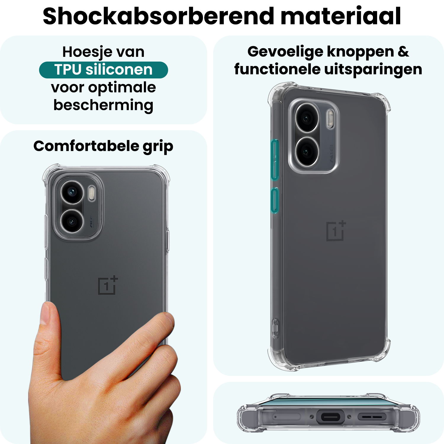 Forterra Forterra OnePlus 15R Hoesje Shockproof Met 2x Screenprotector