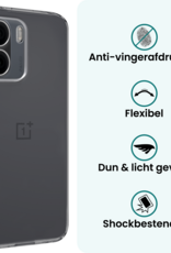 Forterra Forterra OnePlus 15R Hoesje Siliconen Met 2x Screenprotector - Transparant